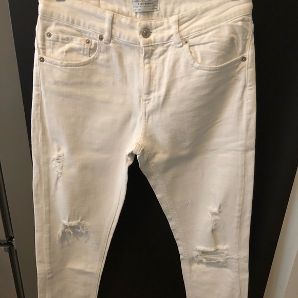 White Jeans distressed ribbed - Picture 8 of 9